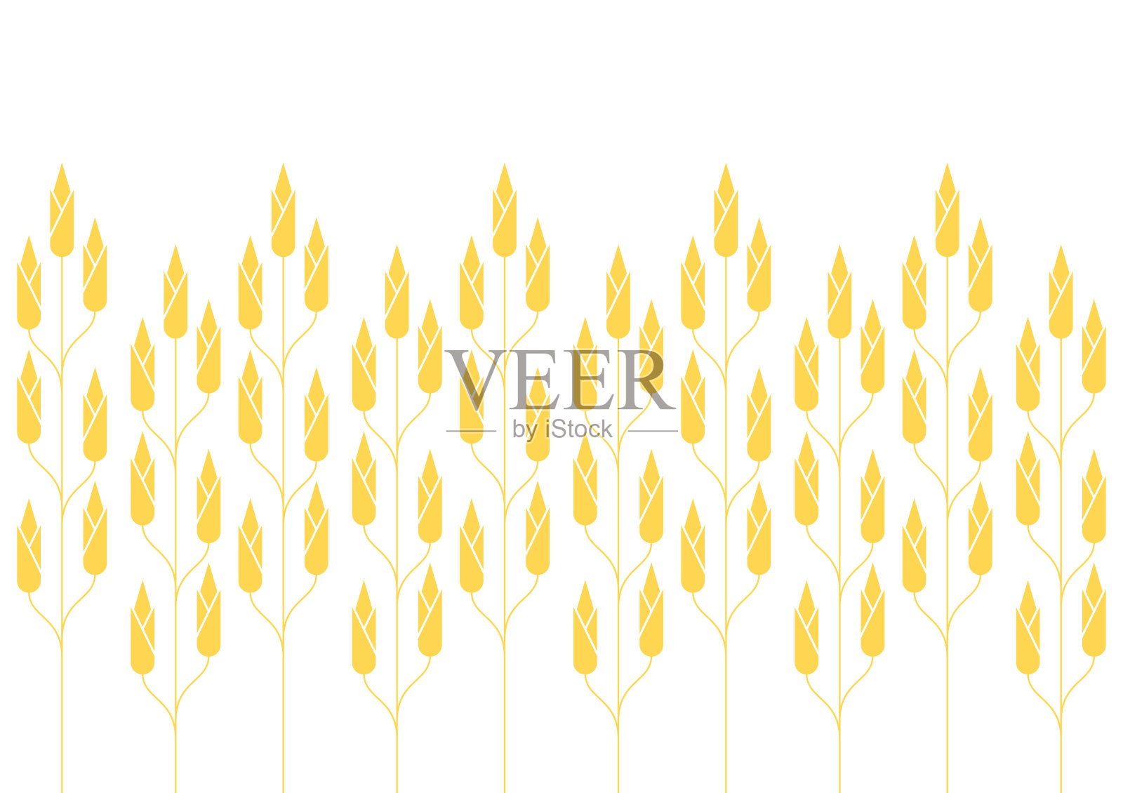 玉米图标。玉米涂鸦图案墙纸。白色背景的玉米。插画图片素材