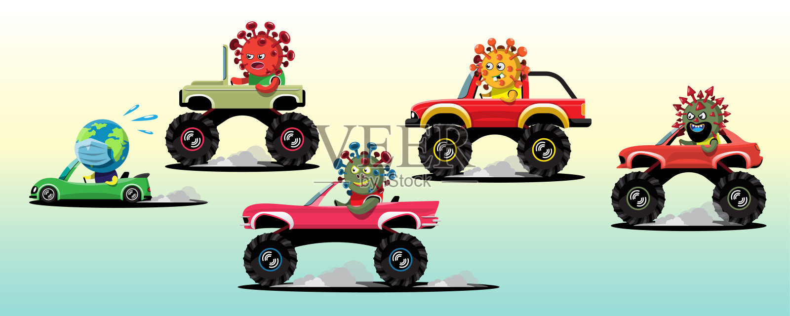 所有物种都是危险的，可以轻易摧毁人类的生命。插画图片素材