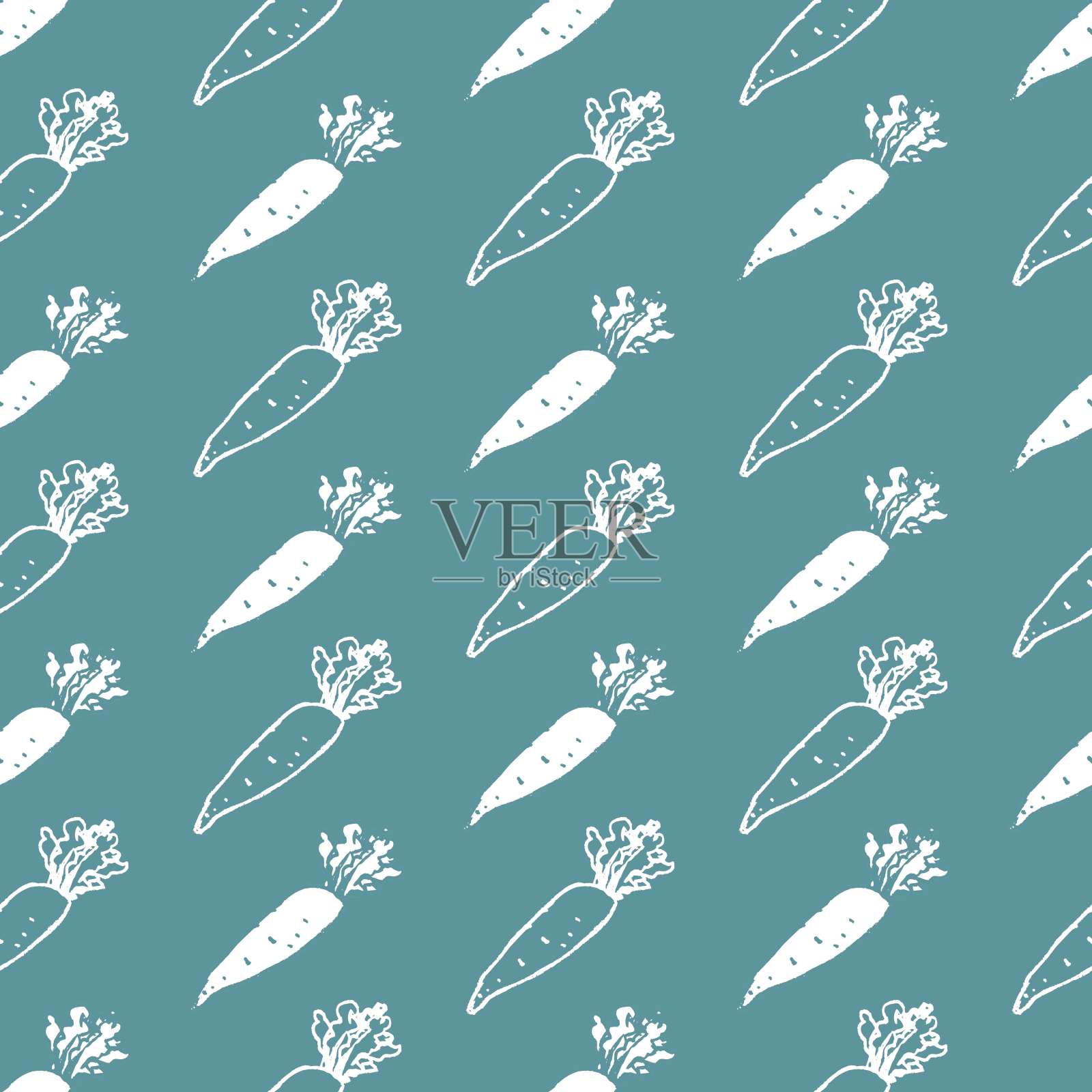 萝卜和萝卜矢量图形艺术无缝图案插画图片素材