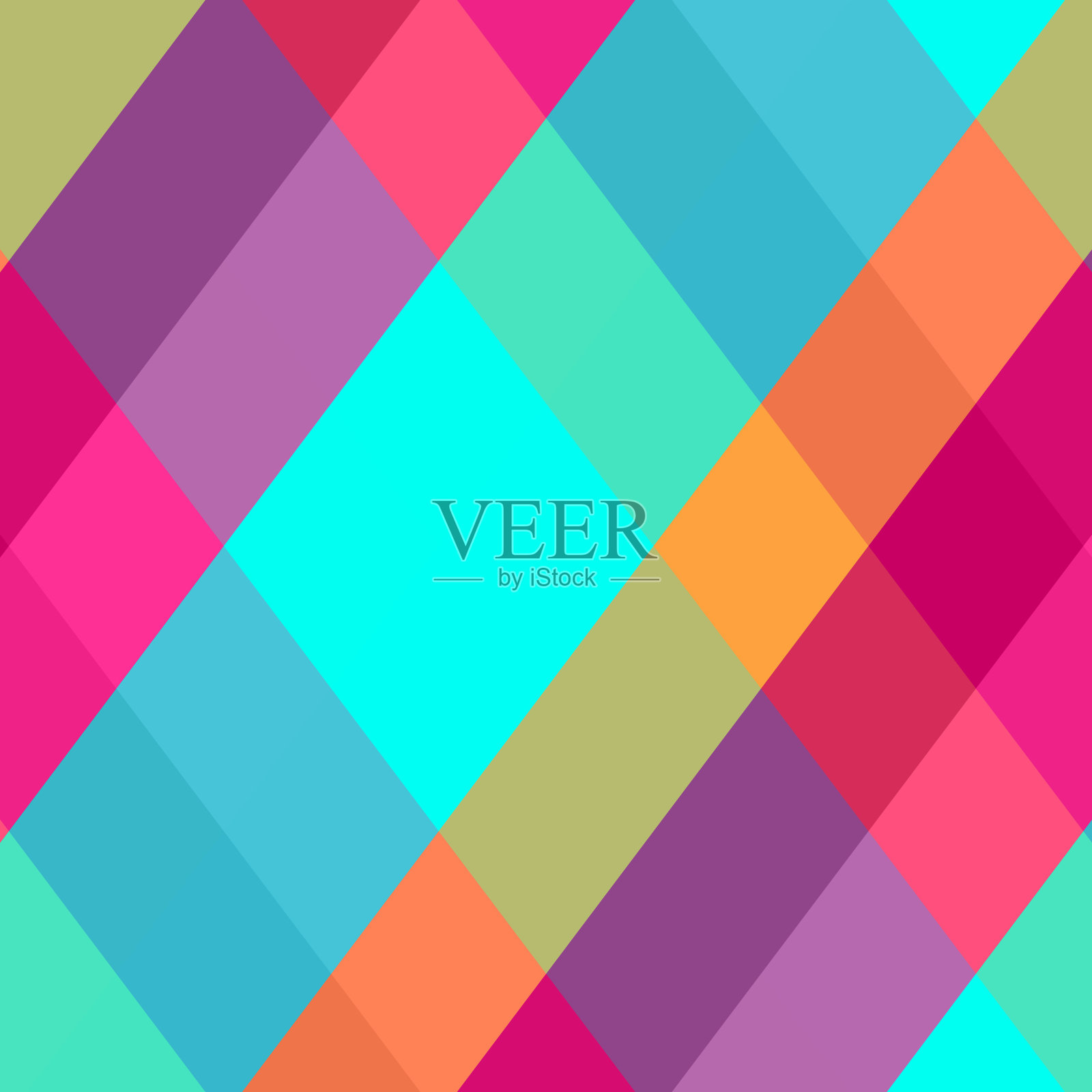 抽象插图多色几何格子图案菱形马赛克彩色正方形背景墙纸插画图片素材