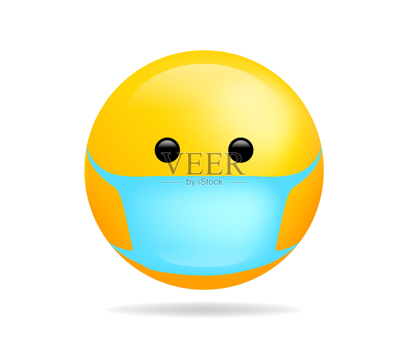 表情药口罩佩戴图标流感防护设计元素图片