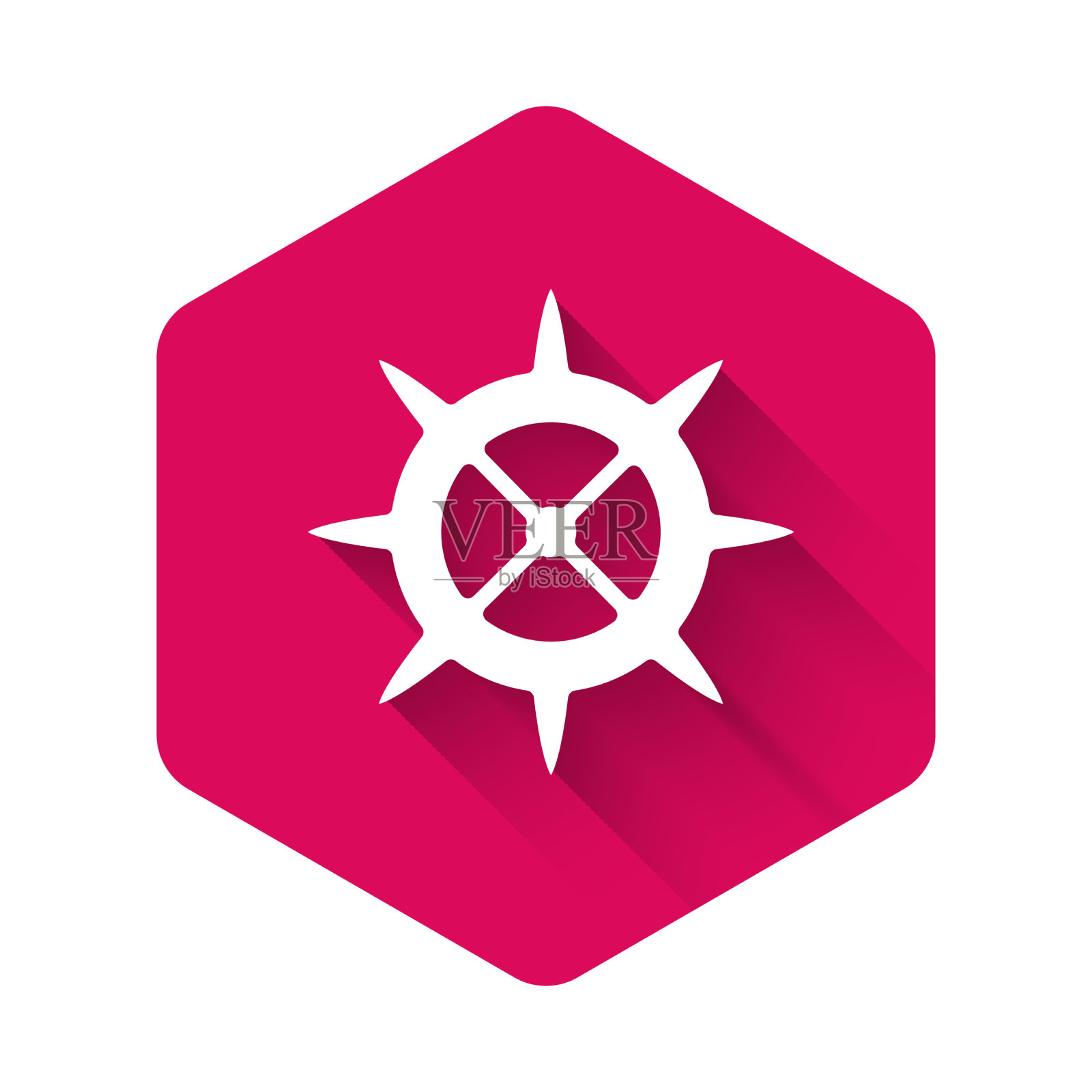 白色自行车链轮曲柄图标与隔离图标素材