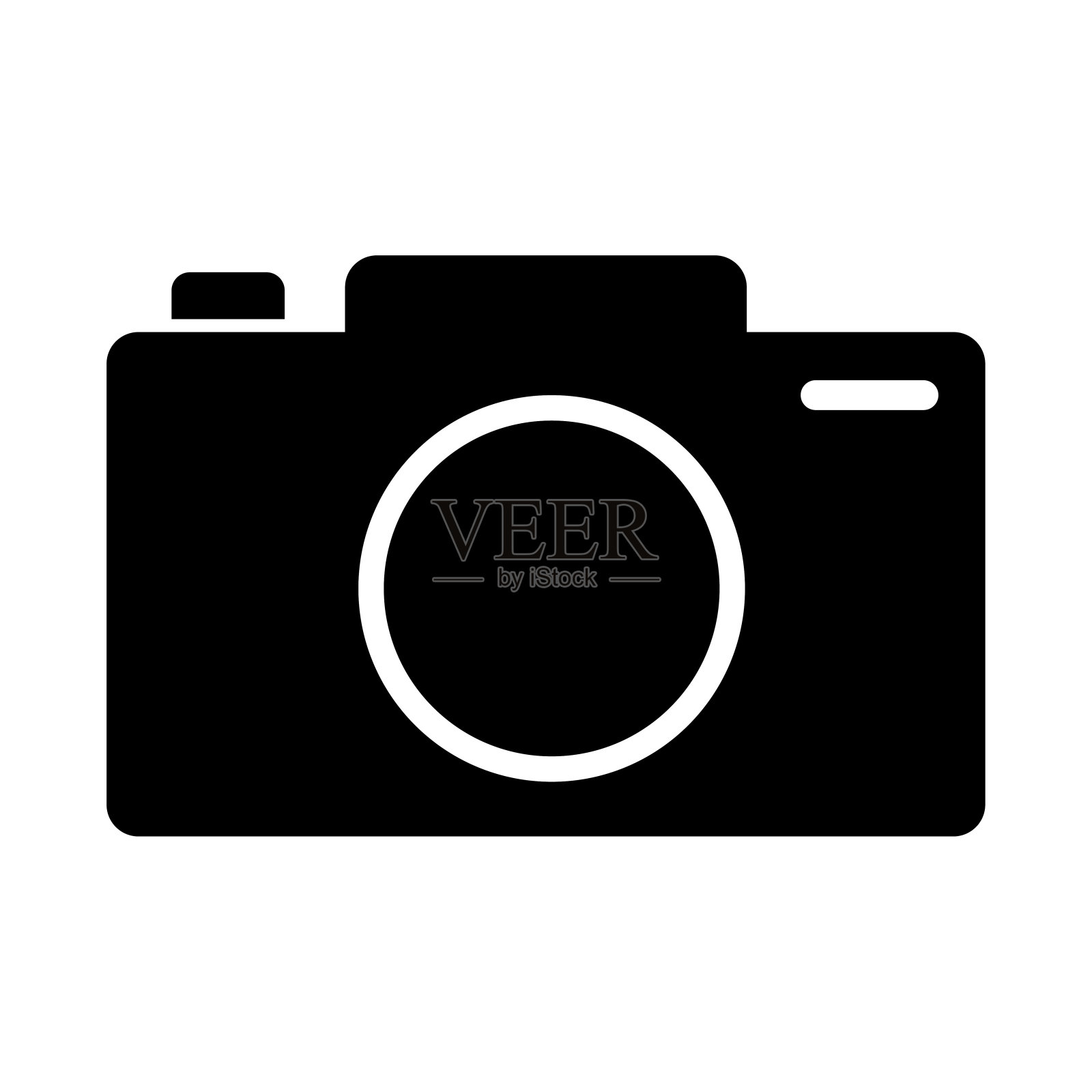 平的相机图标。视频帧图标。设计元素。矢量插图。股票的形象。图标素材