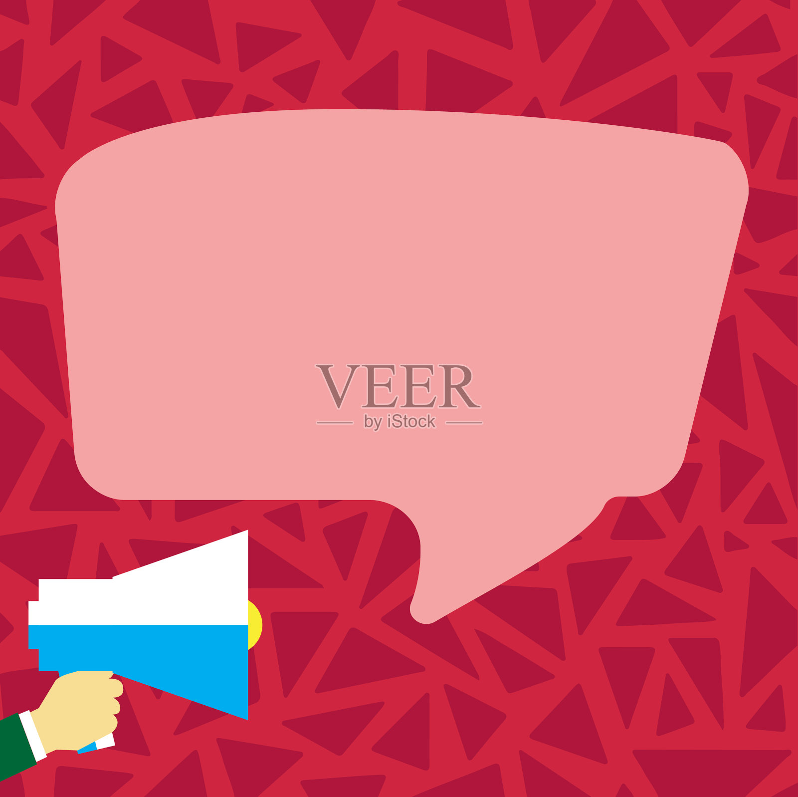 扩音器大声播放着精彩的新公告插画图片素材