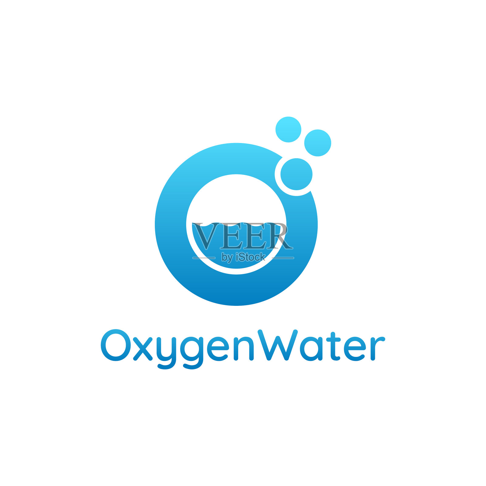 现代氧气水标志设计插画图片素材