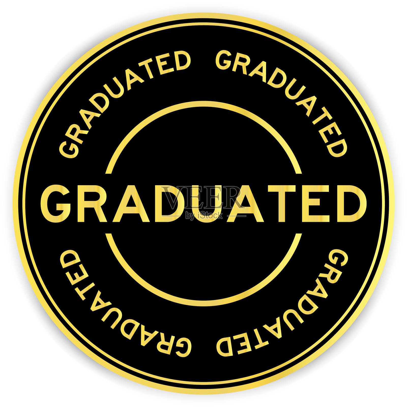 黑色和金色圆形标签不干胶设计元素图片