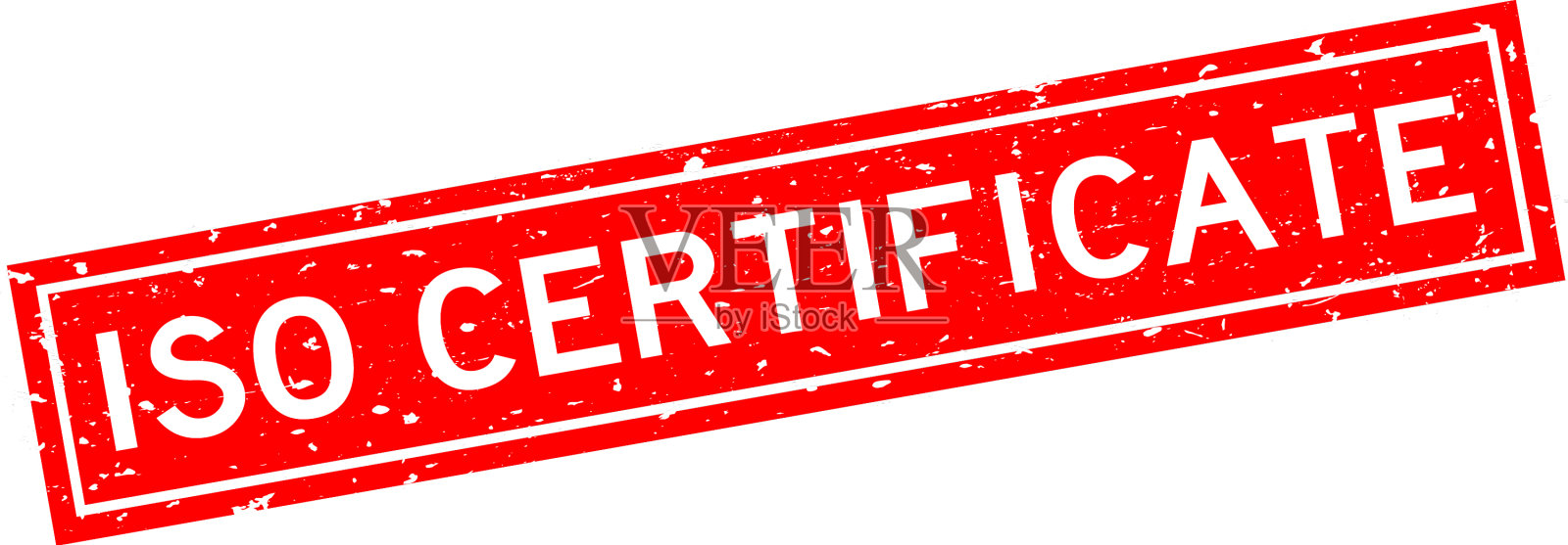 Grunge红iso证书字方橡胶设计元素图片