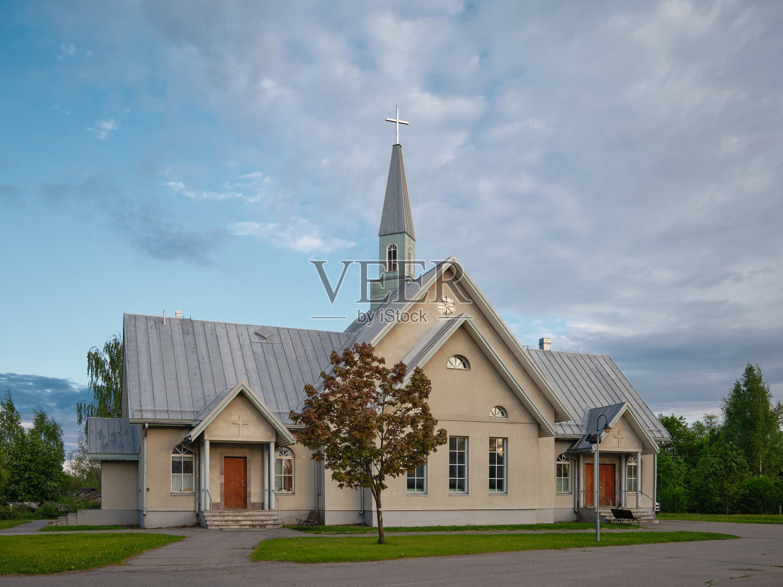 路德教会在奥罗内茨，阿努克森林纳，阿努斯。照片摄影图片