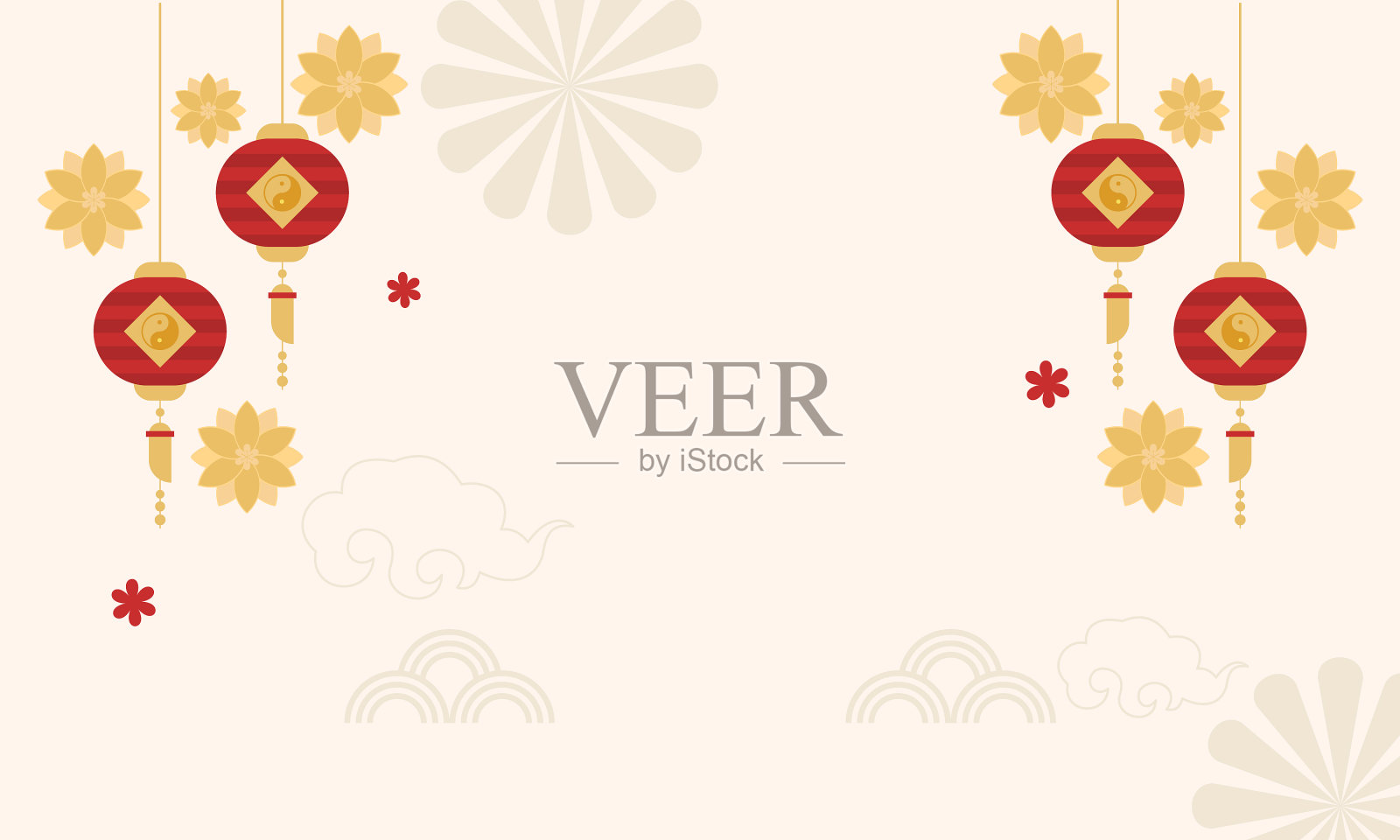 中国新年庆祝节日的背景插画图片素材