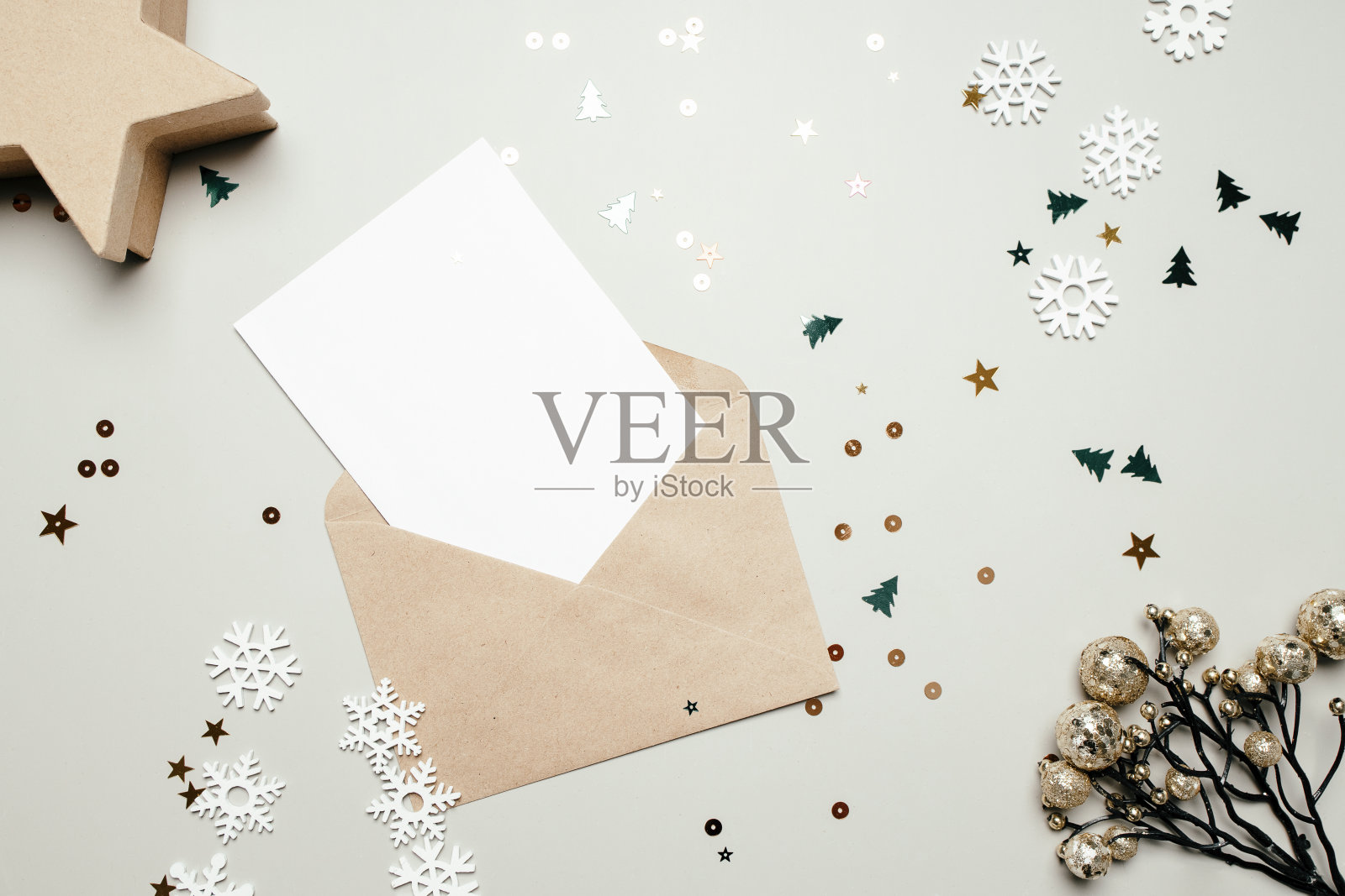 信在信封里新年照片摄影图片