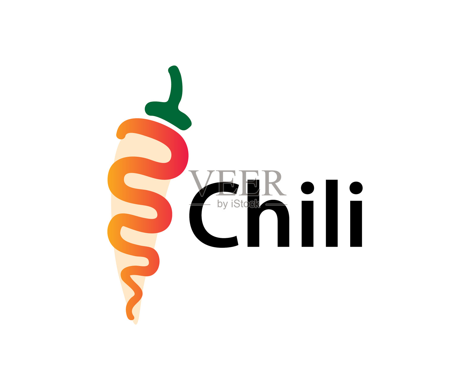简单现代创意辣椒标志设计插画图片素材