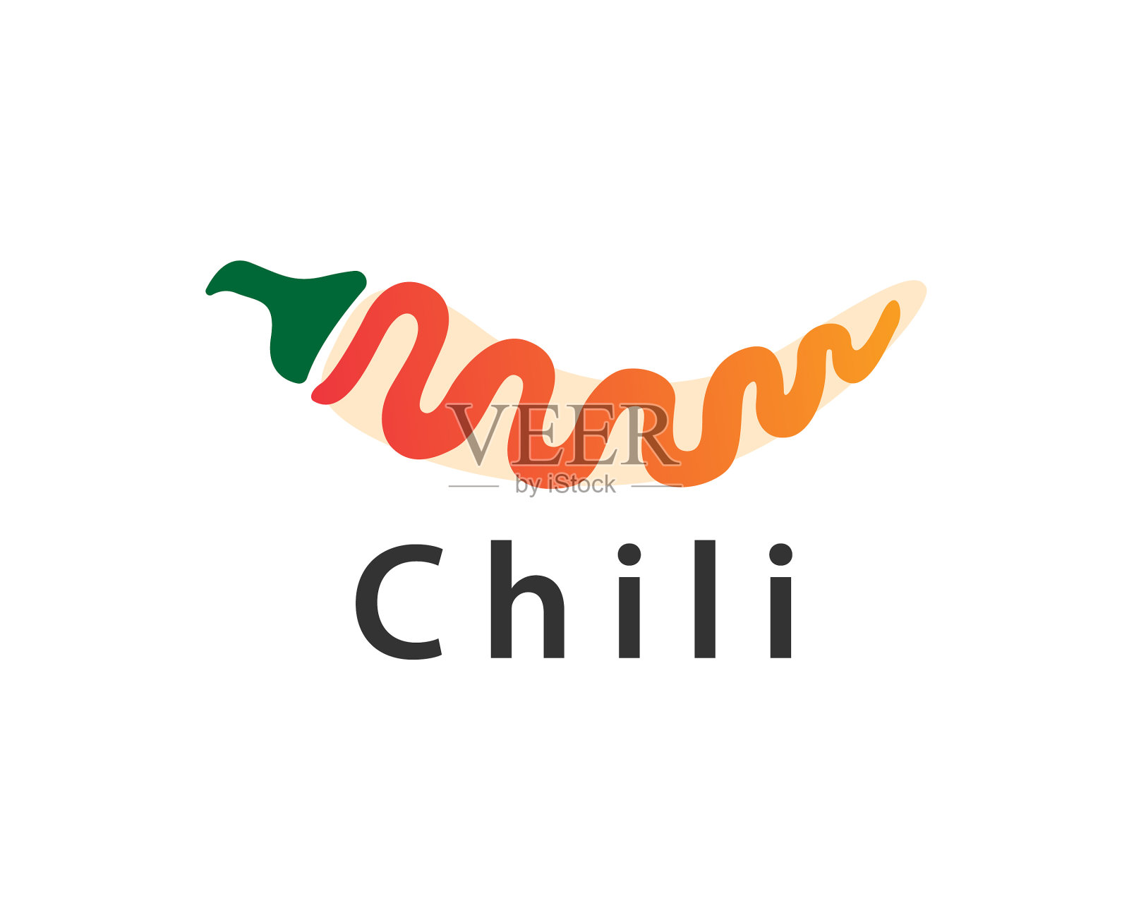 创意抽象线条辣椒标志设计插画图片素材