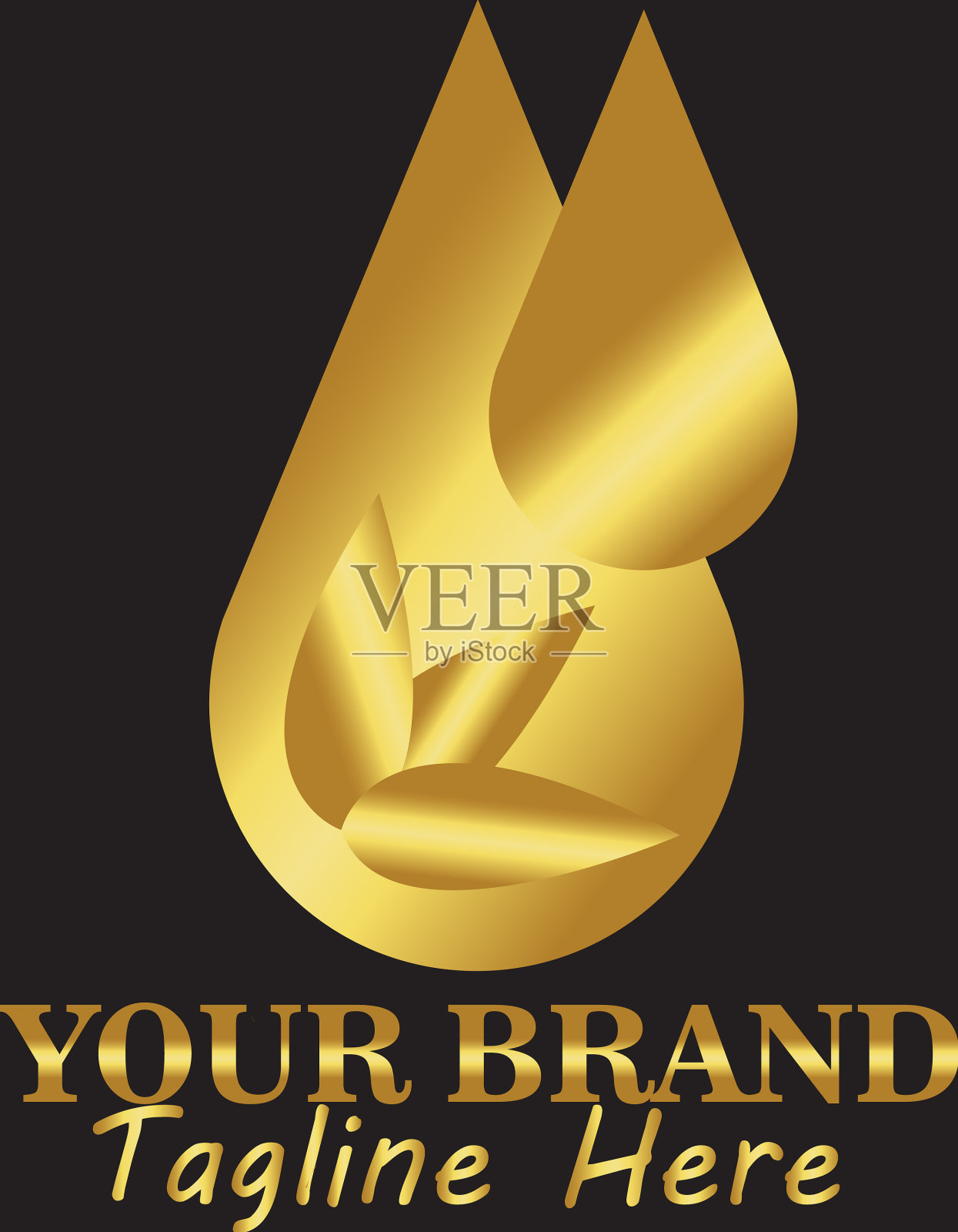 水滴标志模板设计插画图片素材