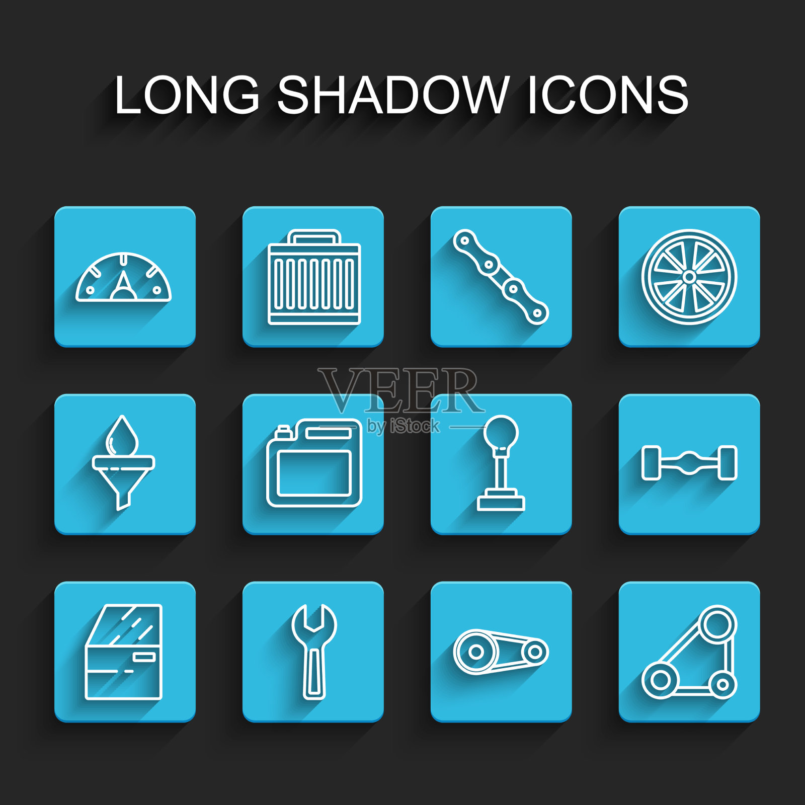 设定线车车门扳手扳手速度计图标素材