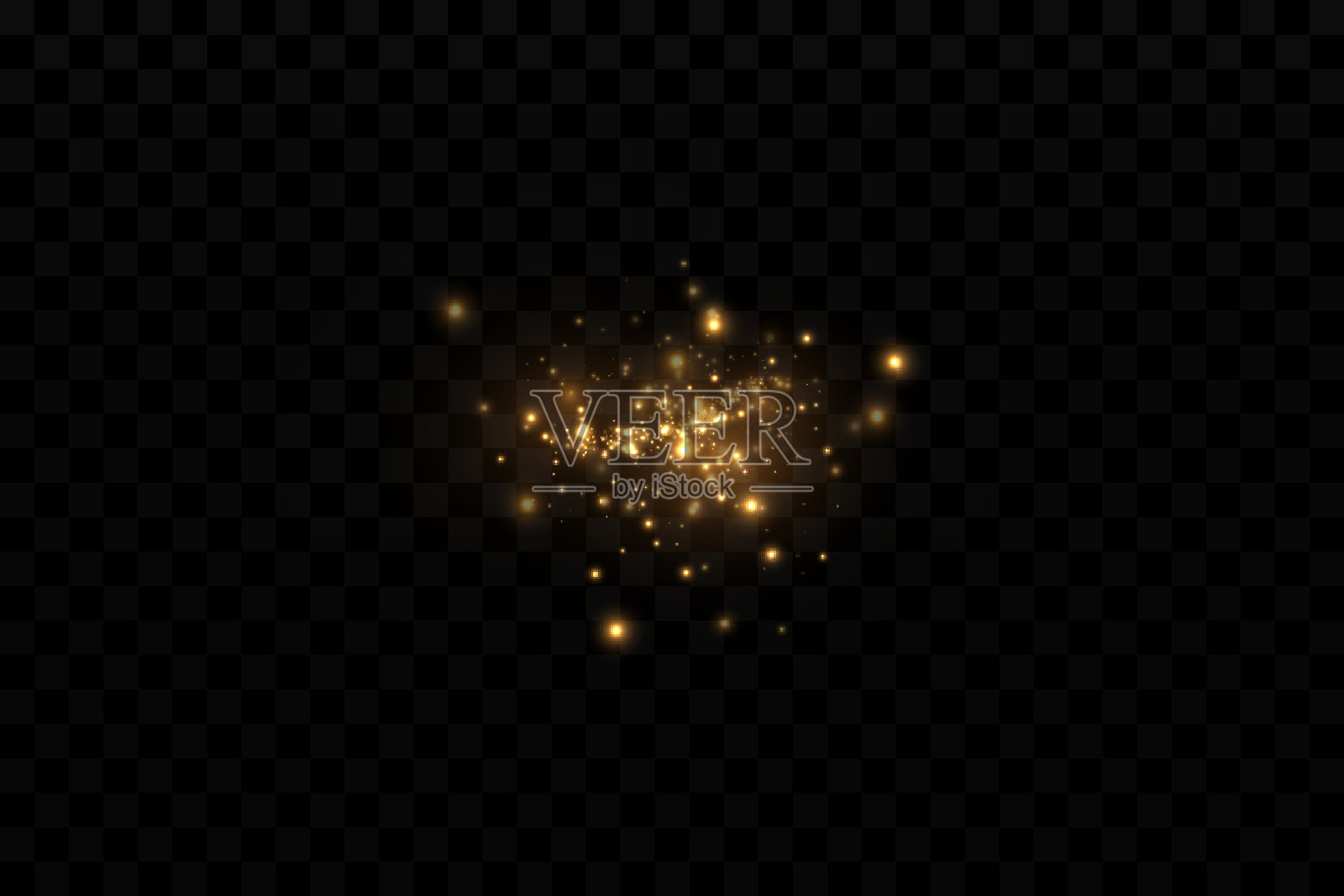 金粒子。光的效果。金粉。背景装饰。插画图片素材