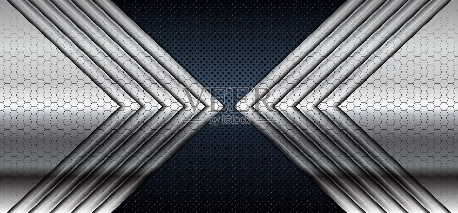 黑色纹理背景上的银色列表尺寸。逼真的重叠层纹理配合银光元素装饰插画图片素材