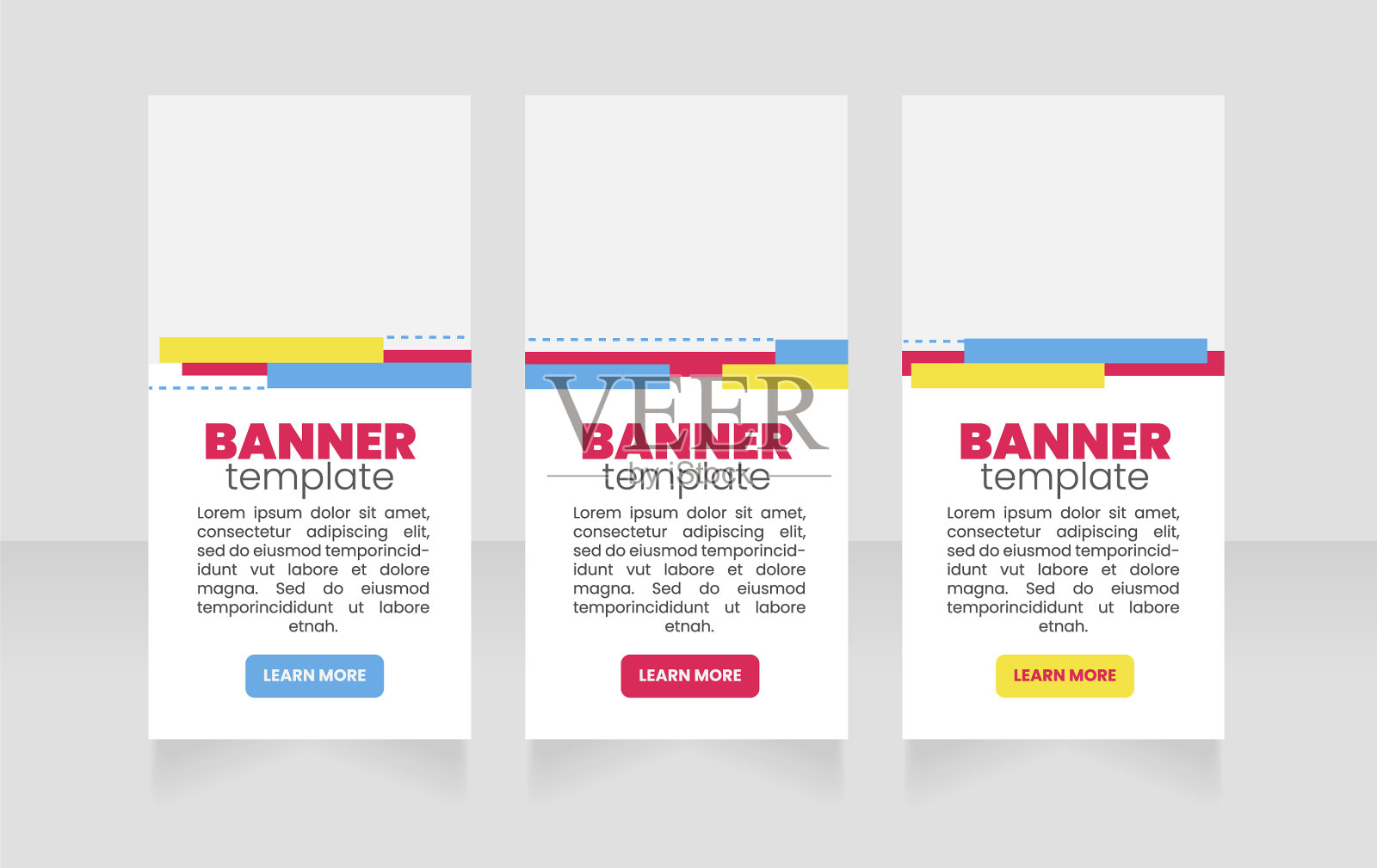 折扣优惠券垂直网页横幅设计插画图片素材