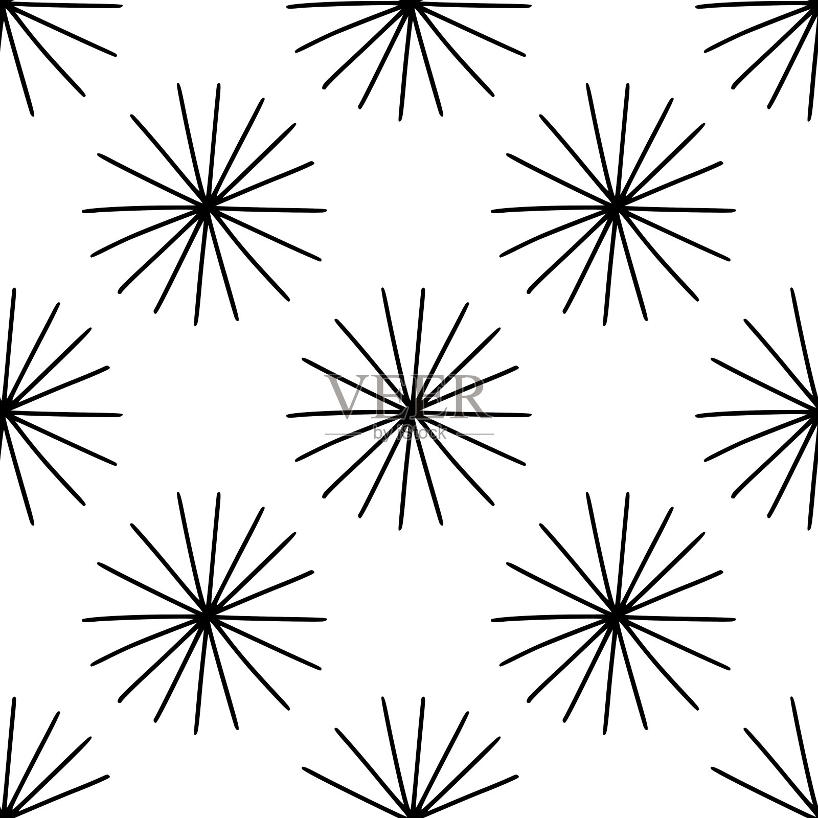 几何简单波西米亚无缝图案插画图片素材