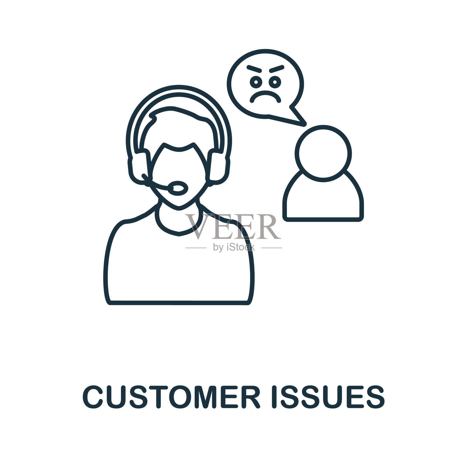 客户从客户处发出图标线元素插画图片素材