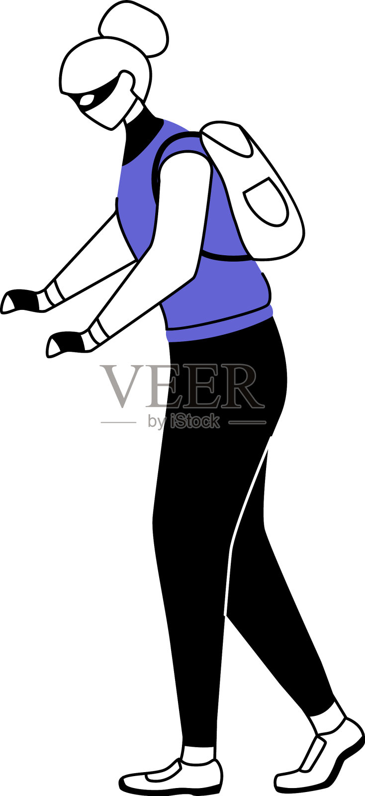 戴面具的女人平廓形女性重罪设计元素图片