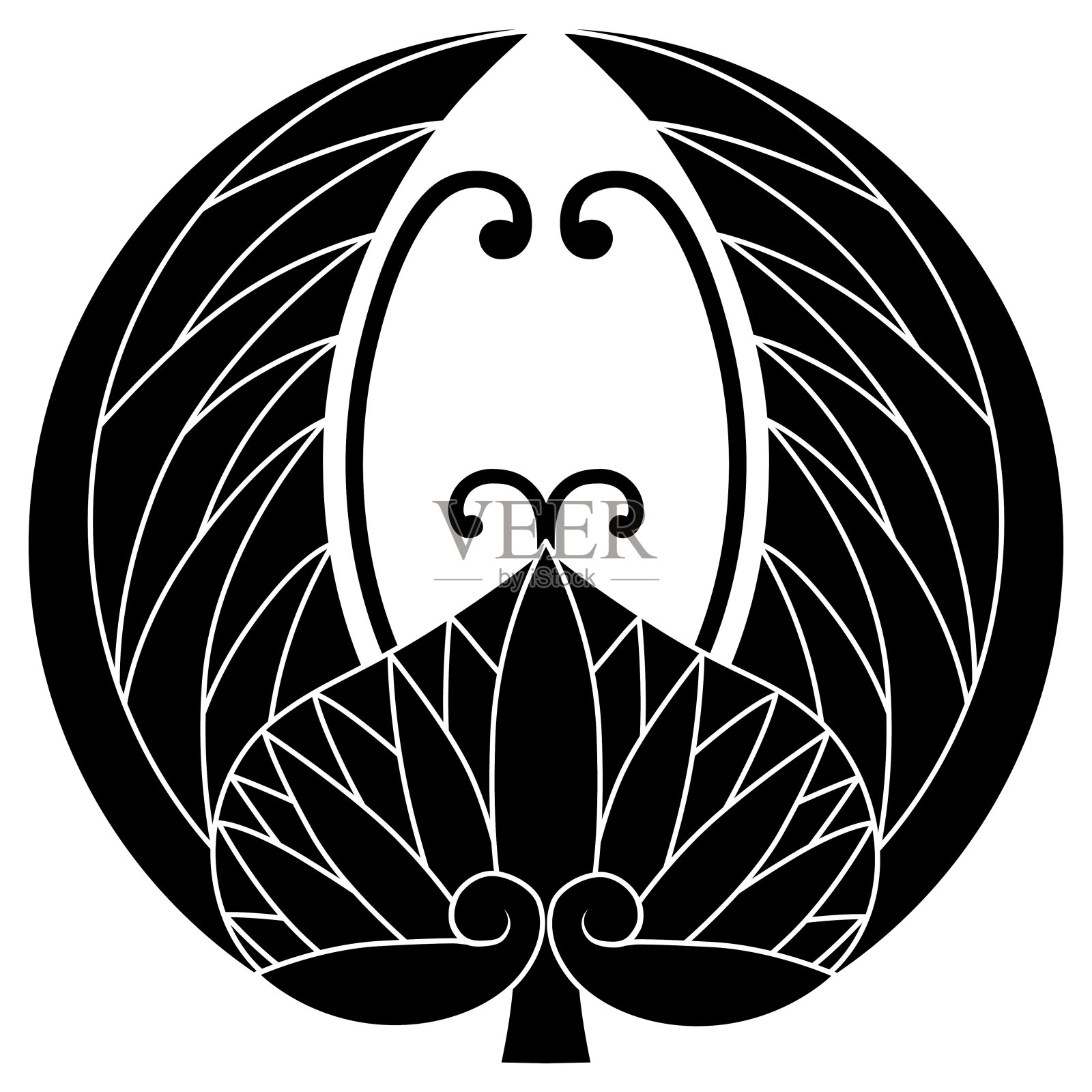 苍鹰的冠插画图片素材