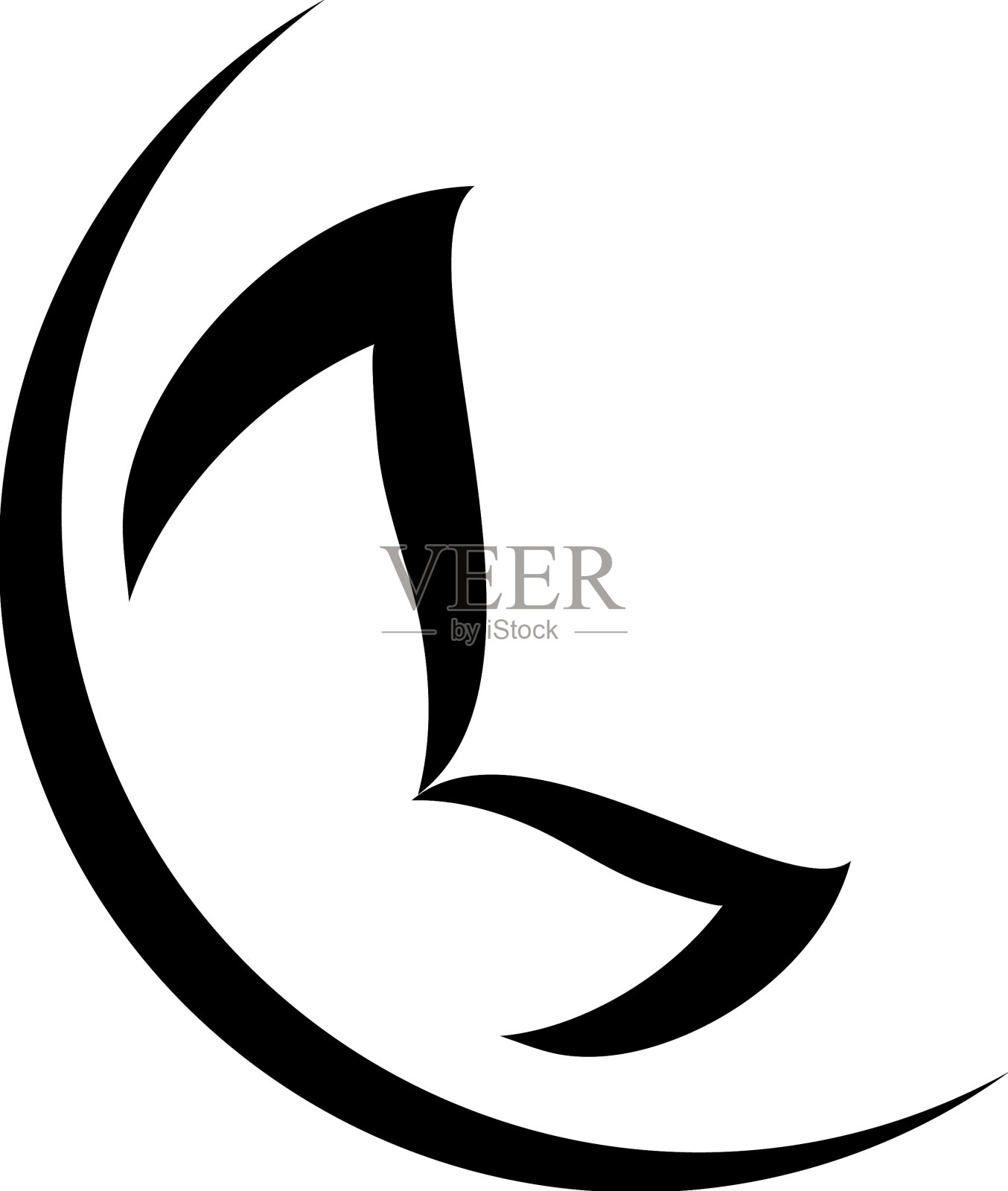 蝴蝶简约概念标志设计模板插画图片素材