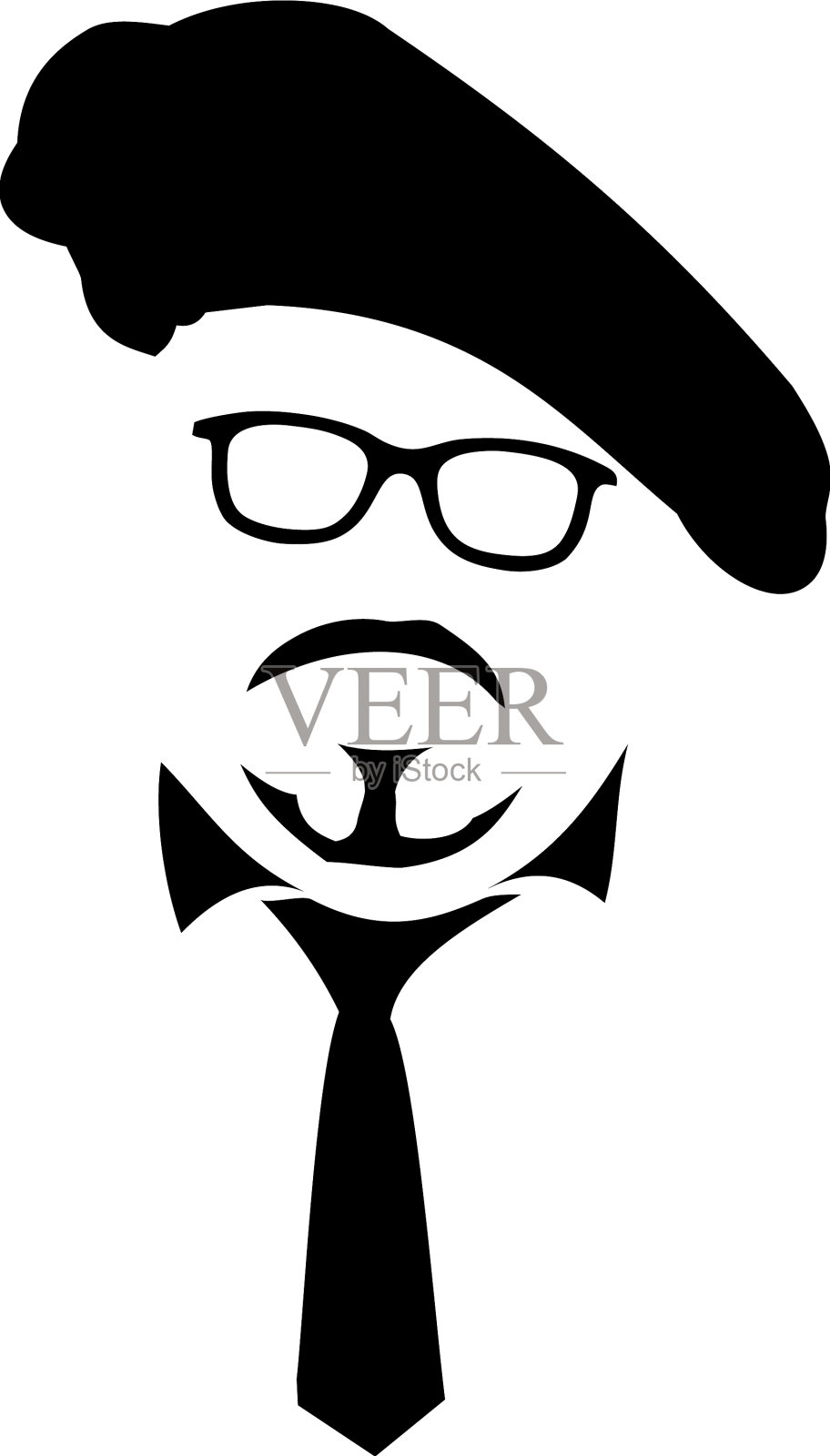 抽象艺术家眼镜插画图片素材