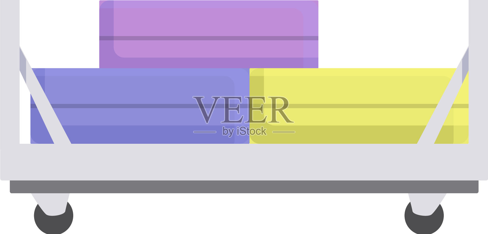 旅行行李推车图标卡通设计元素图片