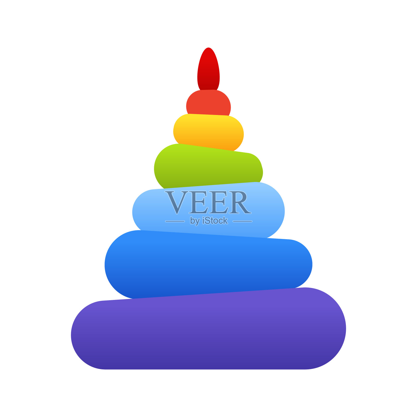 金字塔制成的塑料环-现代平面设计图标素材