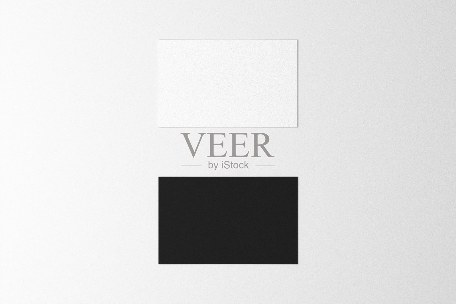 水平商务名片模型在白色背景。纸纹理。三维演示照片摄影图片