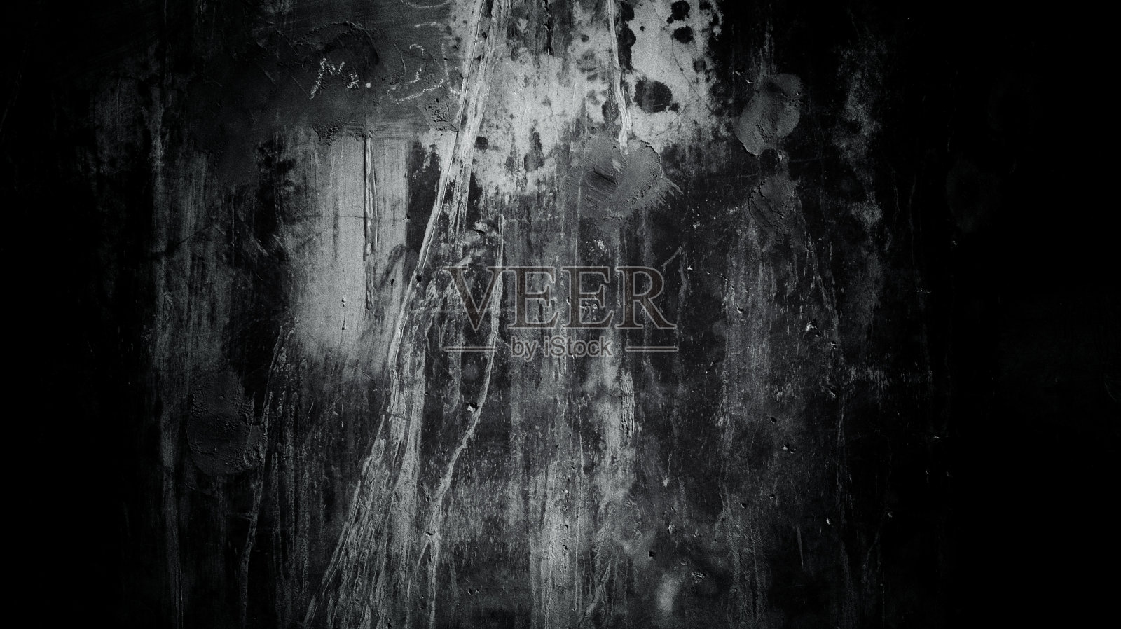 带有恐怖概念的旧墙背景，满是污渍和划痕的水泥纹理照片摄影图片
