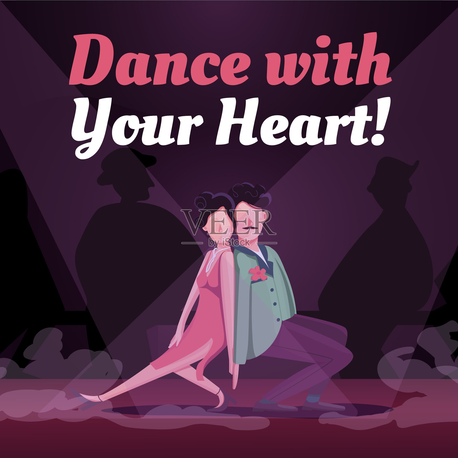 阿根廷探戈社交媒体上发布了模拟舞蹈插画图片素材