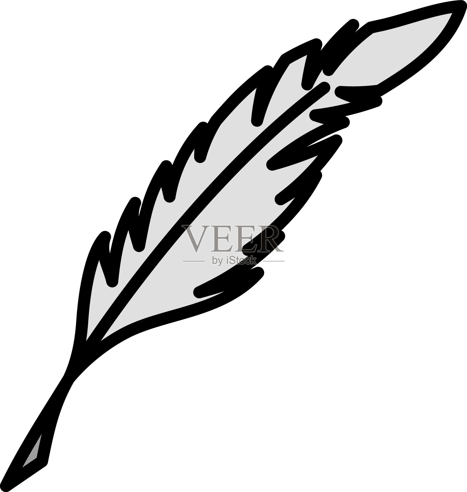 写作羽毛图标设计元素图片