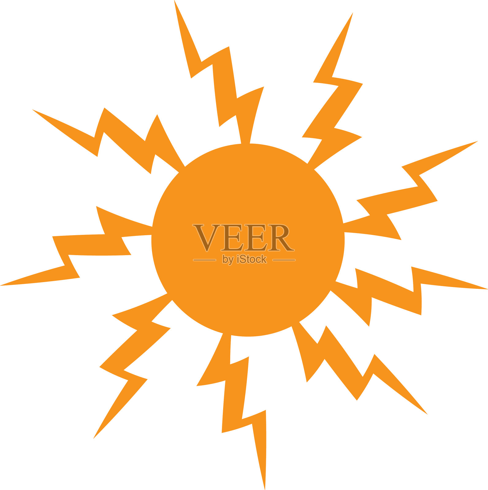 太阳标志和符号明星图标网插画图片素材