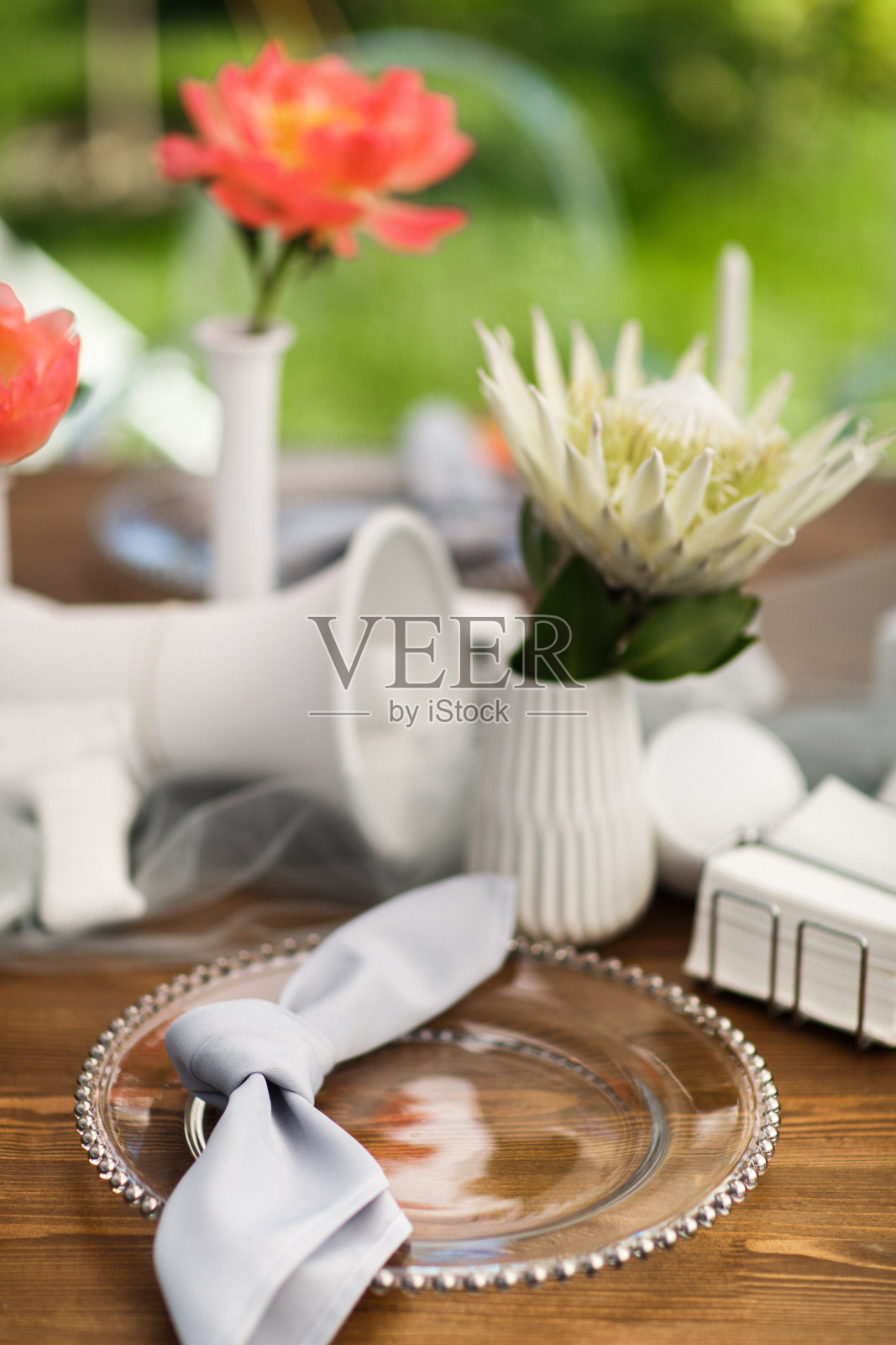 用于婚礼或其他宴请活动的餐桌照片摄影图片