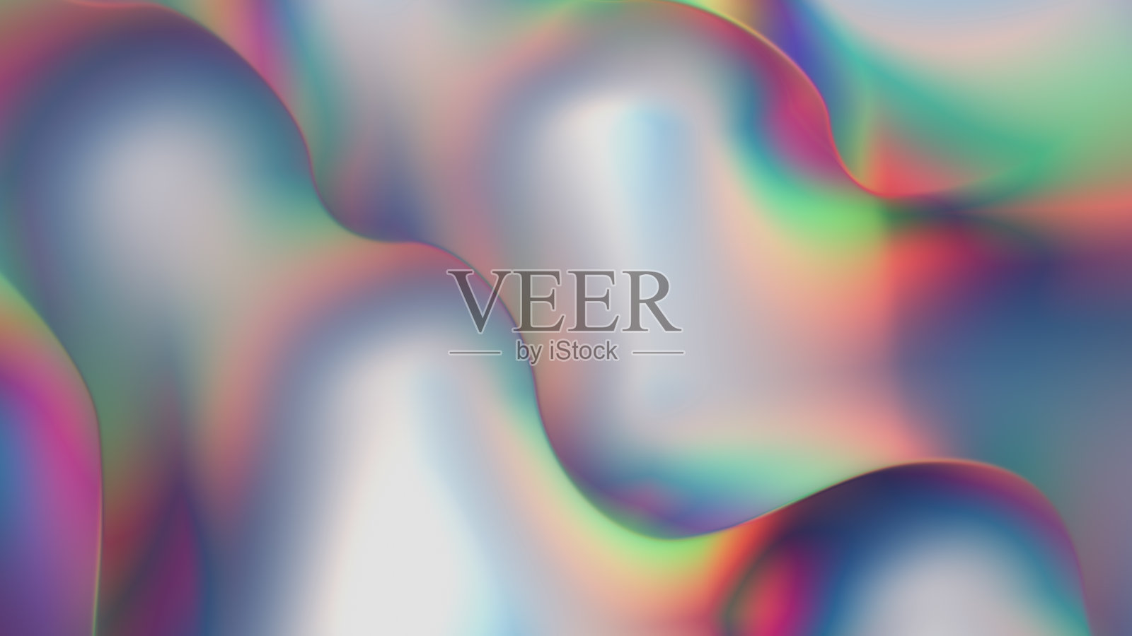 摘要光滑彩色流体波背景特写。液体全息彩色纹理背景。高质感的。高质量的细节。照片摄影图片