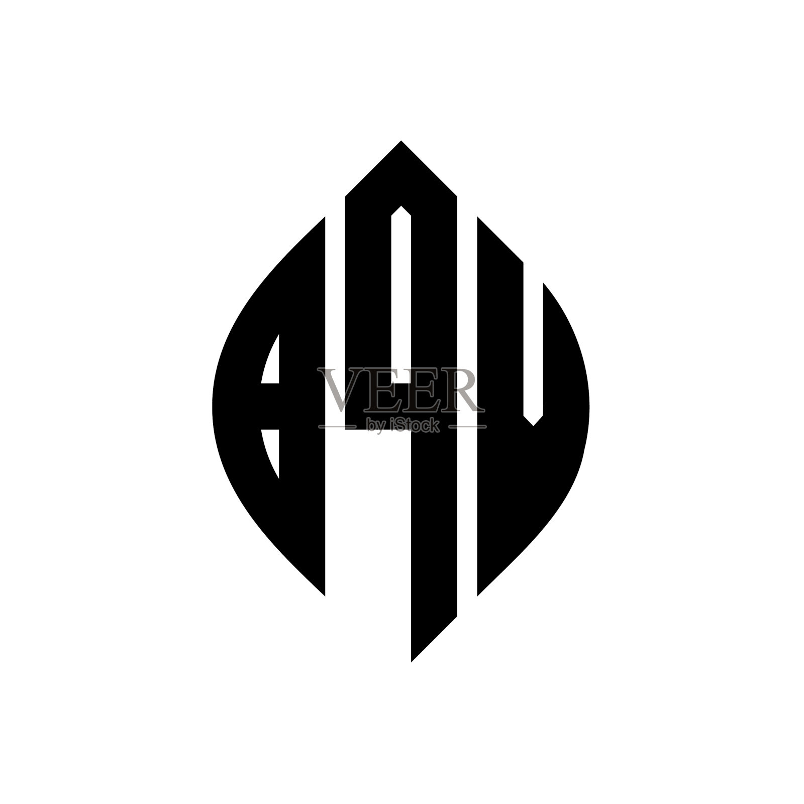 BQV圆字母标志设计用圆和插画图片素材