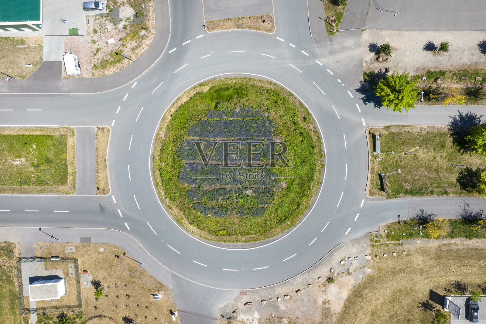 环岛-交通圈，鸟瞰图照片摄影图片