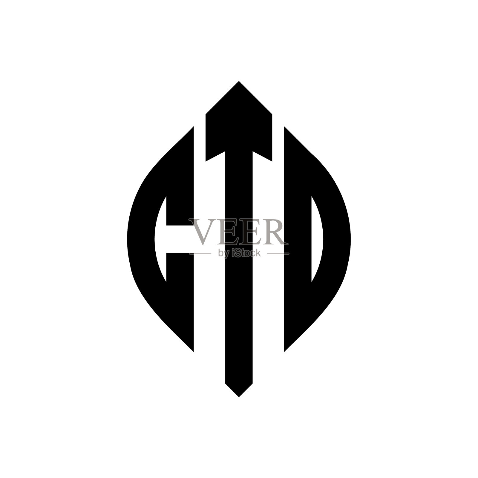 CTD圆形字母标志设计用圆形和插画图片素材