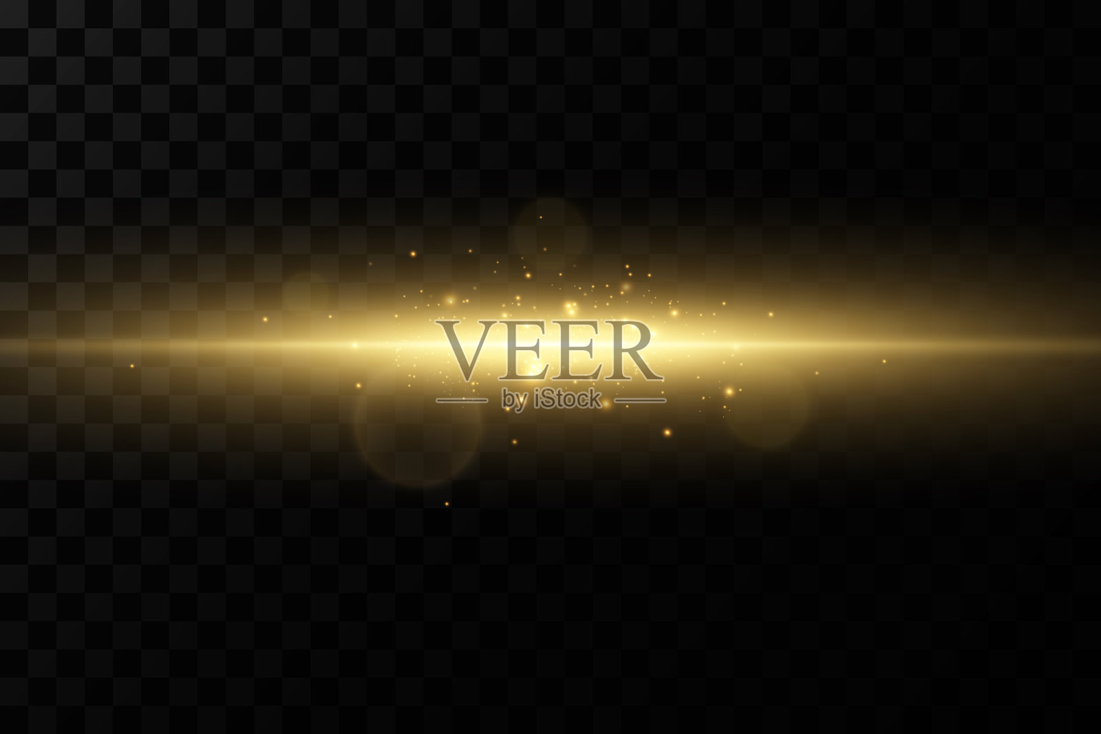 闪亮的金色星星。灯光效果，眩光，闪光，爆炸，金光。矢量插图。明亮的闪光。插画图片素材