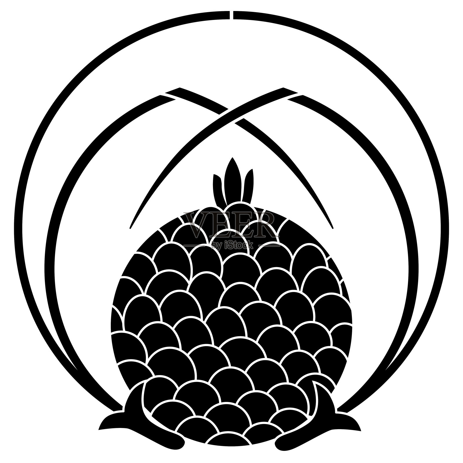 松果的冠插画图片素材