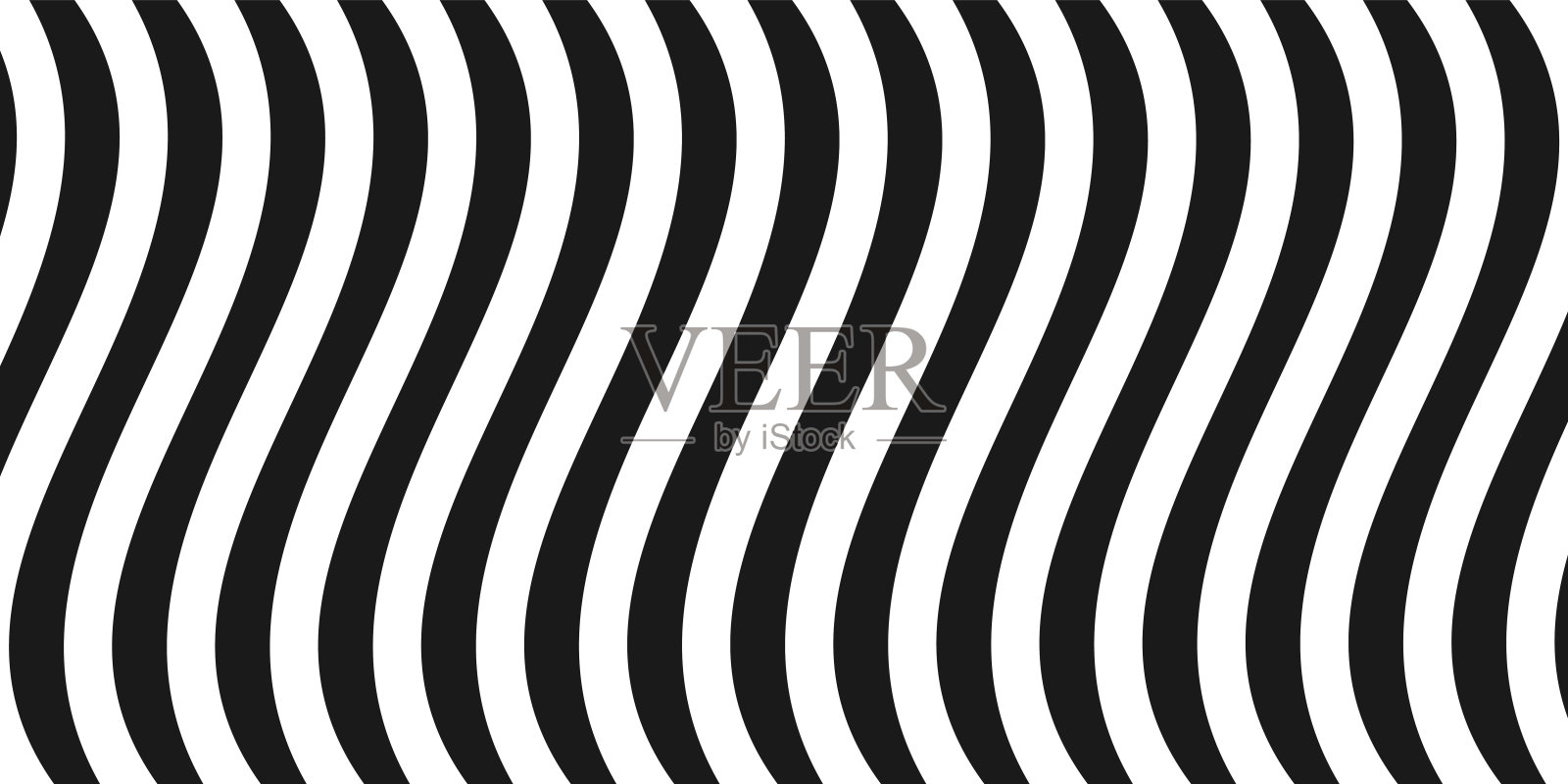 抽象对角背景的黑白重复直线条纹波浪线设计插画图片素材