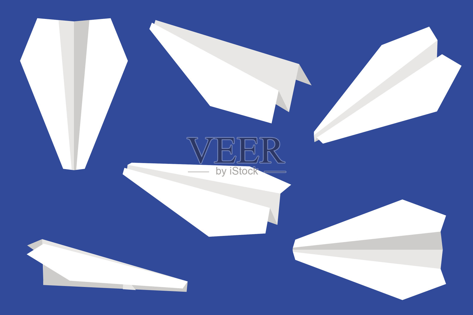 飞机由纸折纸制成插画图片素材