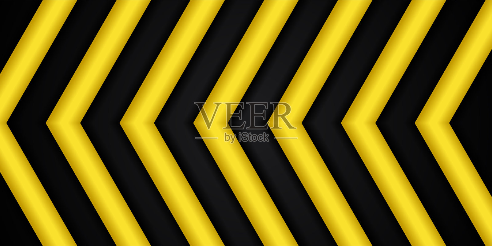 抽象黄色金属光泽几何形状在黑暗的背景插画图片素材