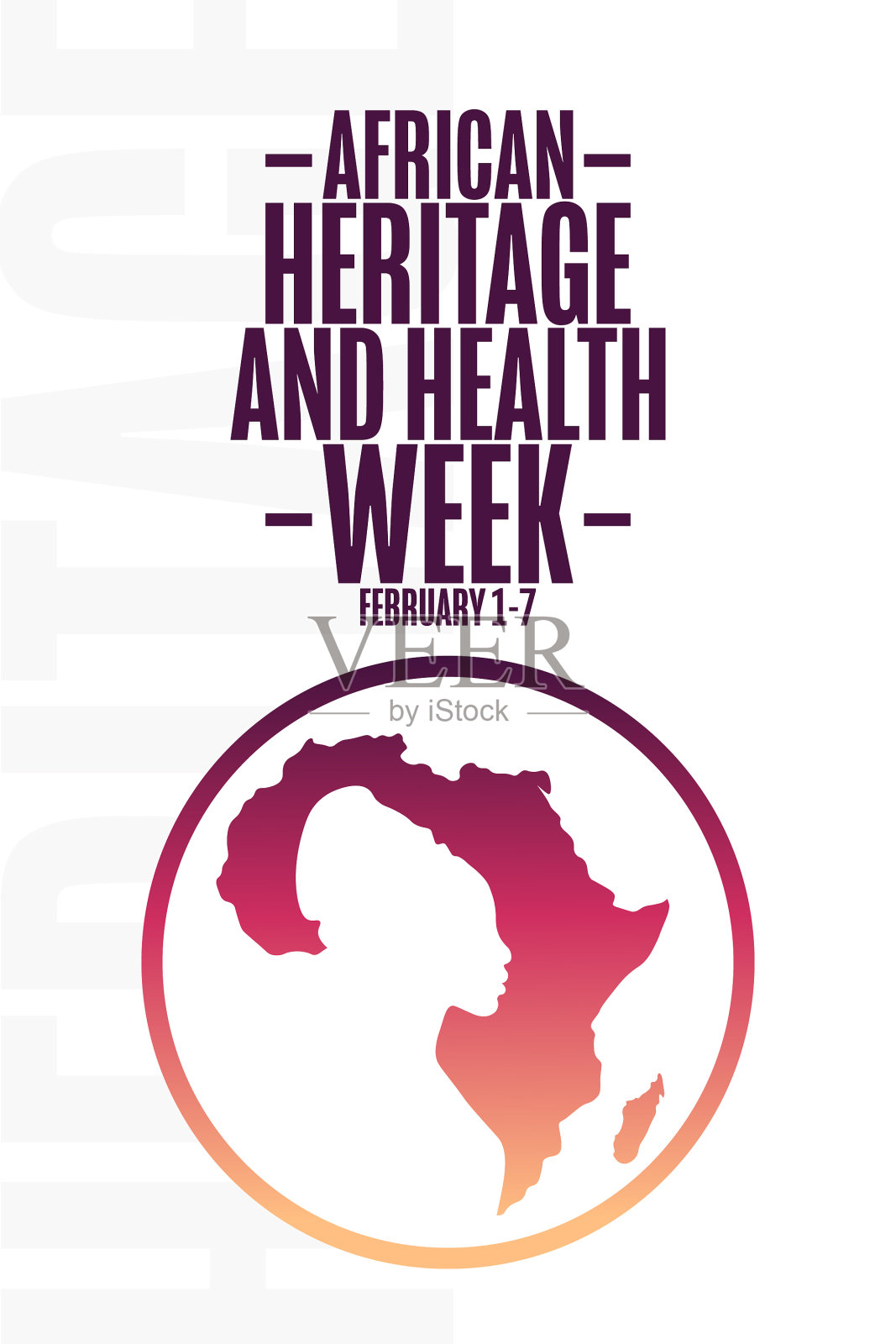 2月1-7日非洲遗产和健康周插画图片素材