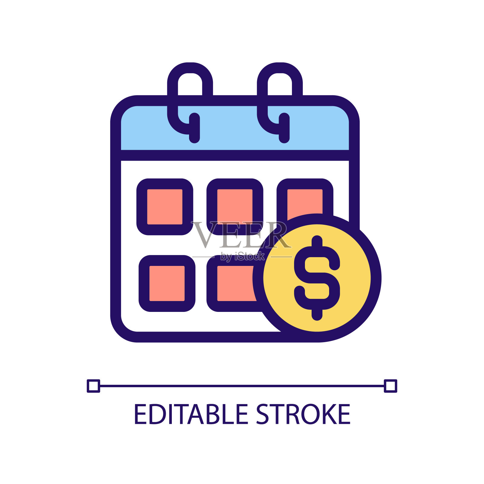 薪水像素完美的RGB颜色图标插画图片素材