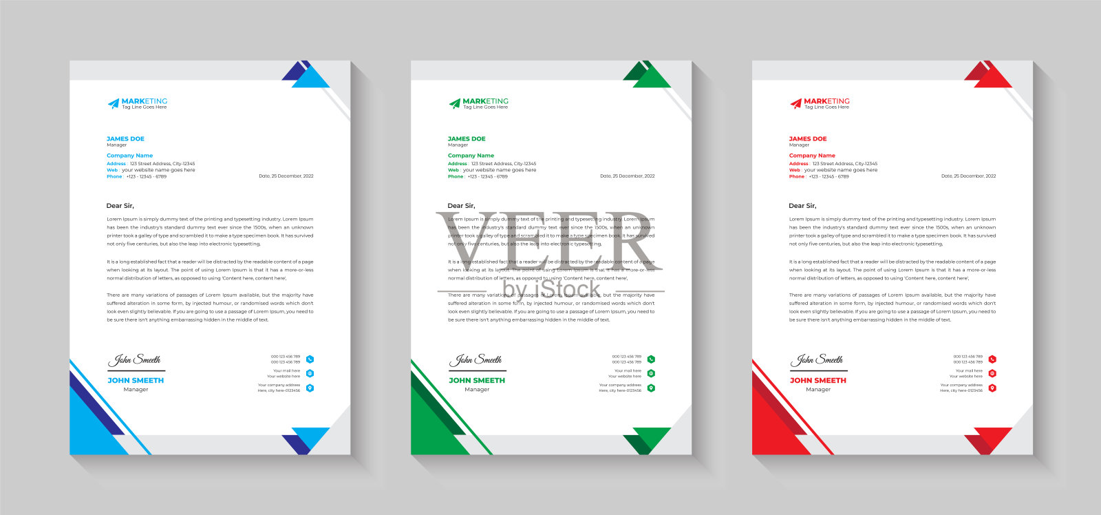 创意现代和干净的商业信笺设计，企业信笺模板，抽象的信笺设计，极简的商业信笺模板设计。插画图片素材