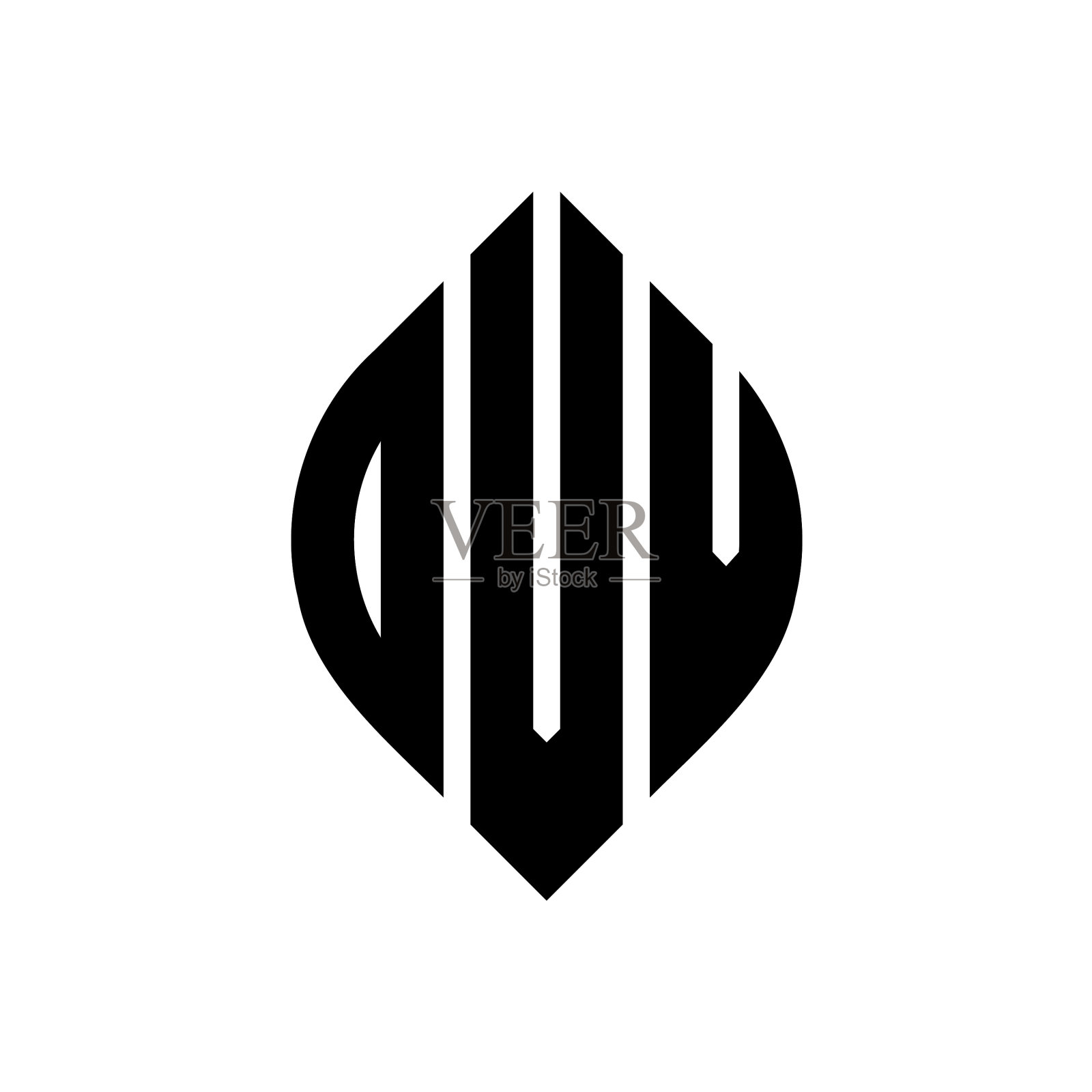 DVV圆形字母标志设计用圆形和插画图片素材