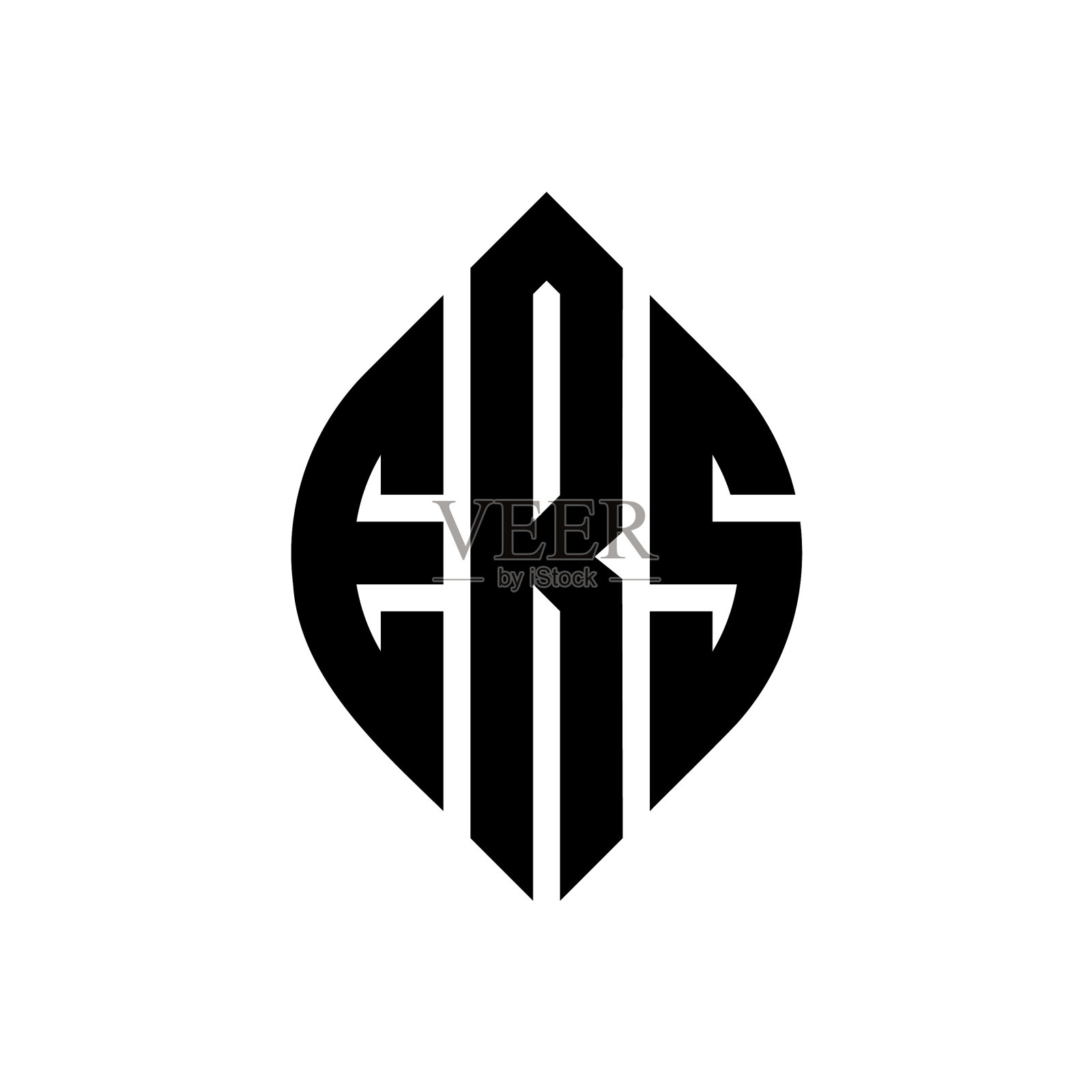 Ers的圆形字母标志设计用圆形和插画图片素材