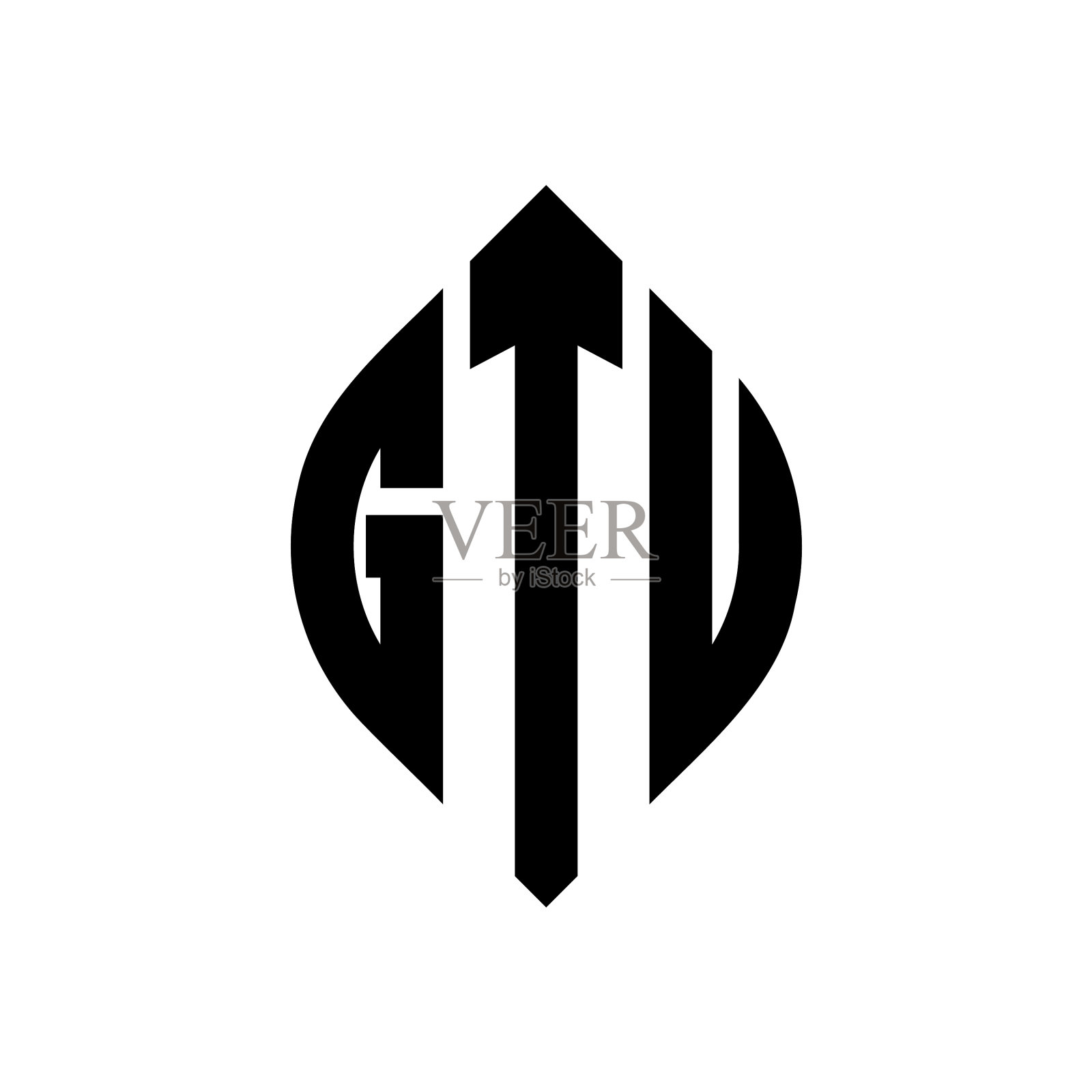 Gtu圆字母标志设计用圆和插画图片素材